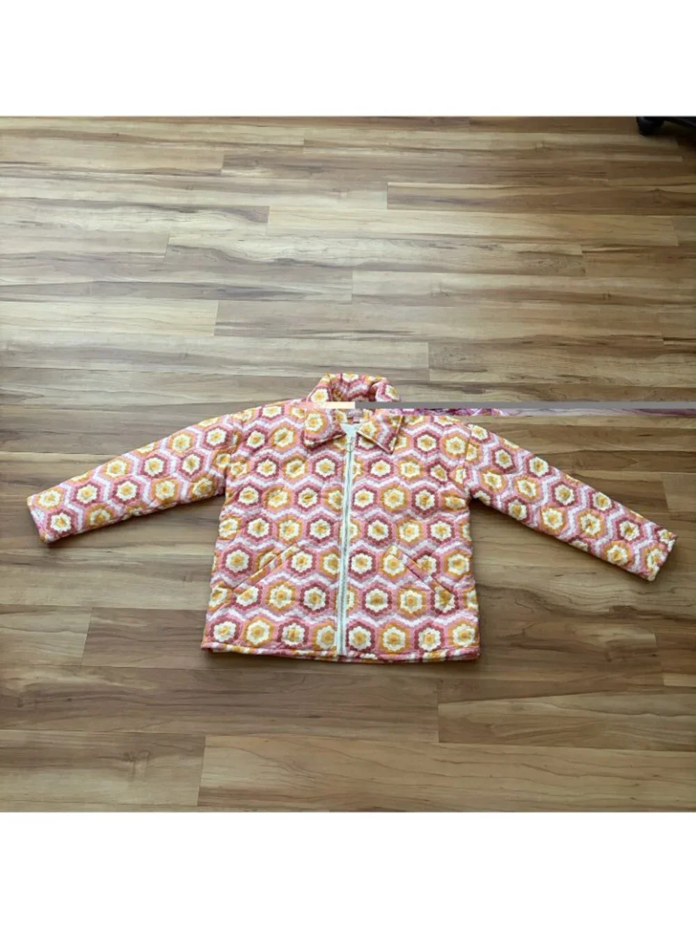 Show Me Your Mumu Powder Puffed Jacket Size Small Pink Multicolor Retro